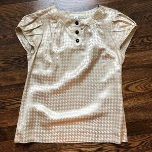 Silk Houndstooth print top